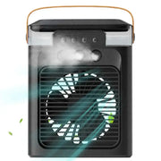 Portable Air Cooler Fan Mini Electric Fan LED Light Rechargeable Water Mist Air Humidifie Adjustment 3 Speed Home Camping Fans